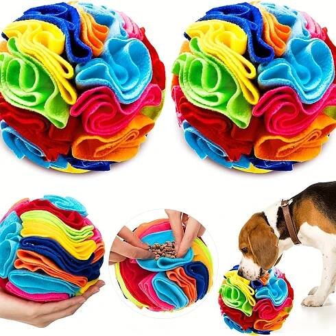 Interactive Snuffle Ball for Dogs, Small Breed Recommended, Durable Fabric, Non-Battery Operated, * Toy for Foraging and Sniffing