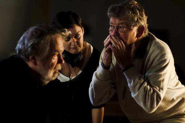 Vesnice z kartonů - Z natáčení - Michael Lonsdale, Ermanno Olmi