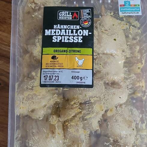 Hähnchenmedaillonspiesse Oregano-Zitrone Grill Meister