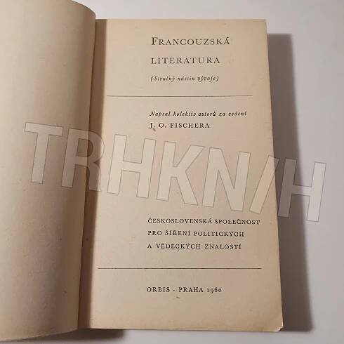 Kniha Francouzská literatura - (stručný nástin vývoje) - Trh knih - online antikvariát