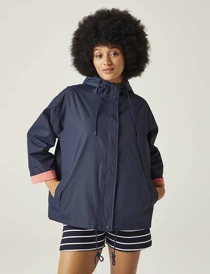 Sarika Hooded Funnel Neck Raincoat