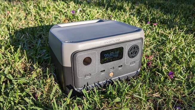 EcoFlow River 2 portable power station on a lawn