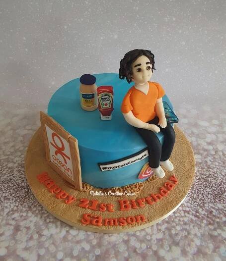 "Beach 21st Cake"
