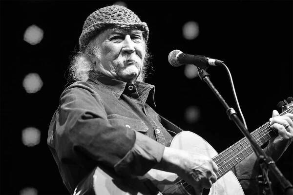 Rock and Roll Hall of Fame member David Crosby, founder of The Byrds and Crosby, Stills and Nash, performs onstage during the One 805 Kick Ash Bash benefiting First Responders at Bella Vista Ranch & Polo Club on February 25, 2018 in Carpinteria, California.