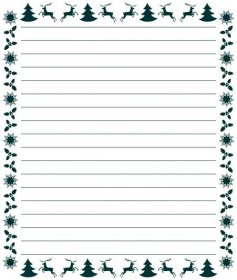 Printable Christmas Border Writing Paper