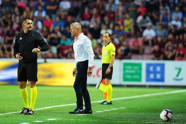 Fotbalové utkání 2. předkola Evropské ligy UEFA mezi celky AC Sparta Praha a FK Spartak Subotica 2. srpna v Praze. Zdeněk Ščasný.