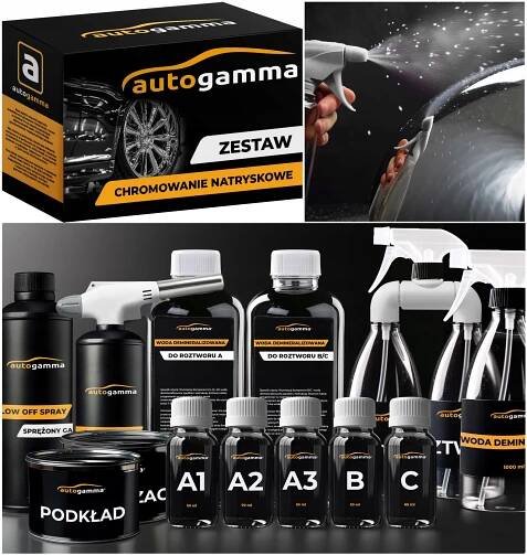 Sada na chromování stříkací činidla zrcadlový efekt chrom sprej barva za 2850.00CZK - Allegro