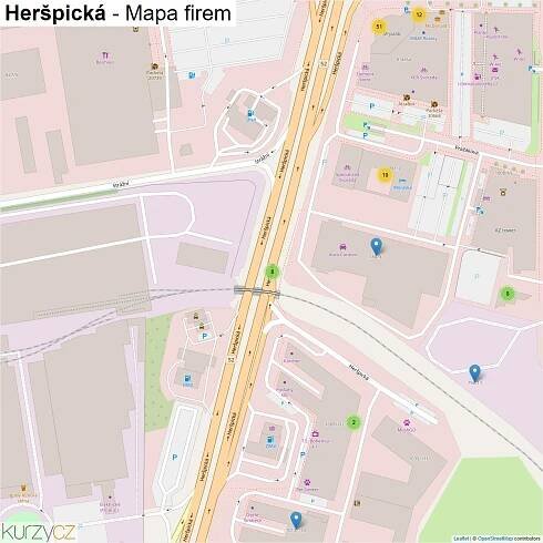 Heršpická - mapy | Kurzy.cz