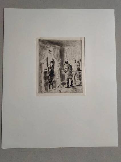 Adolf Alex Jelínek (1890 - 1957) - List z cyklu Evžen Oněgin - lept cca 1930, grafika, nesignováno
