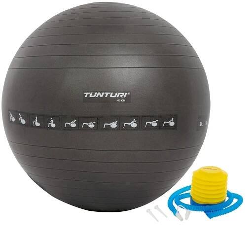 Gymnastický míč TUNTURI zesílený 65 cm černý