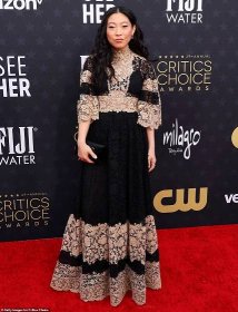 Awkwafina's dress was akin to something from a Victorian period movie - and looked very out of place on the red carpet