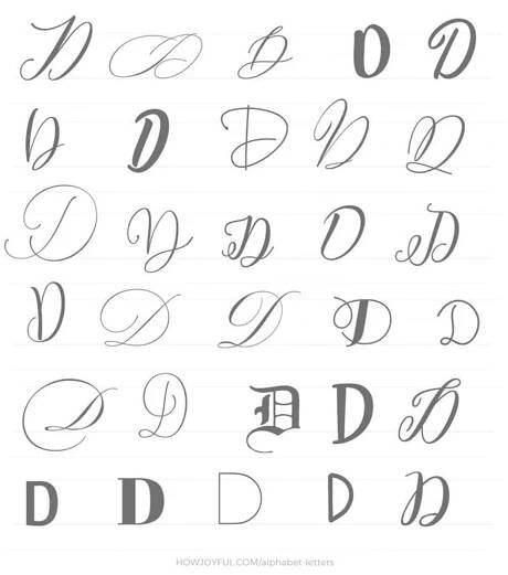 the different types of cursive writing