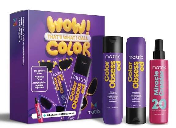 Dárková sada pro zářivou barvu a ochranu barvených vlasů Matrix Color Obsessed