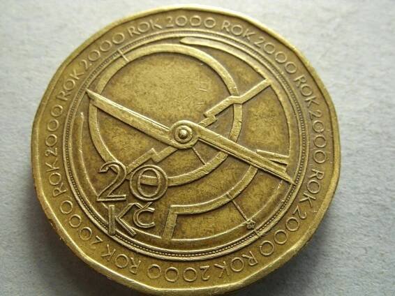 Česko - 20 KORUN Z ROKU  2000 - ORLOJ - Numismatika