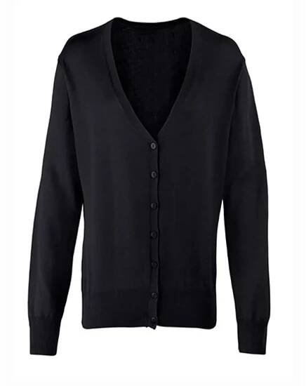Dámská společenská vesta Premier Workwear Women ́s Button Through Knitted Cardigan Black