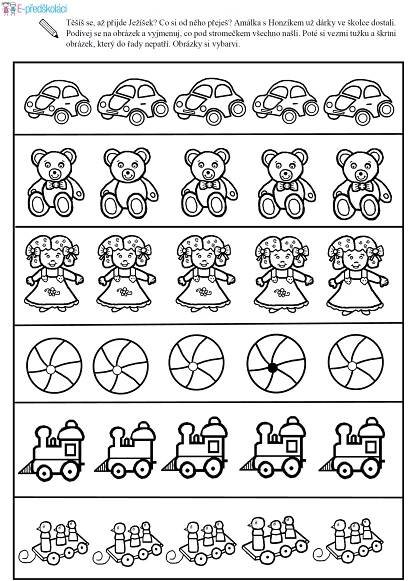 Zraková percepce - Pracovní listy pro děti předškolního věku | Preschool worksheets, Fun worksheets for kids, Kids worksheets preschool