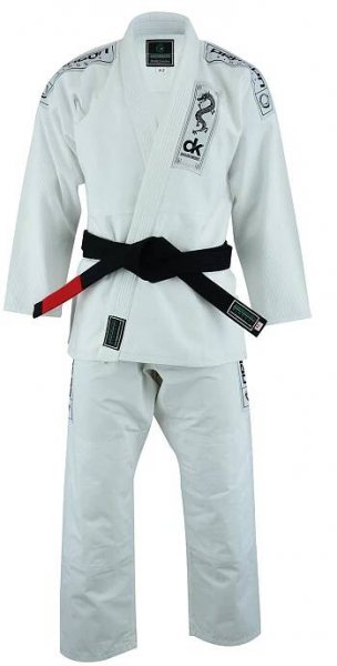Brazilian White Strip Gi Jiu Jitsu Grappling Dragon
