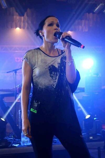 Tarja Turunen zkouší v Masters of Rock Café ve Zlíně.