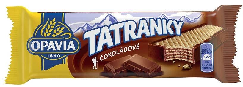 Opavia Tatranky ČOKOLÁDOVÉ 47g                               cena za kartonové balení