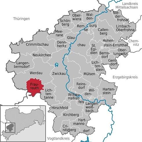 Fraureuth na mapě