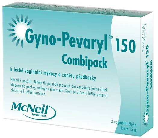 Gyno-pevaryl Combipack 3 vaginální čípky a krém 15g