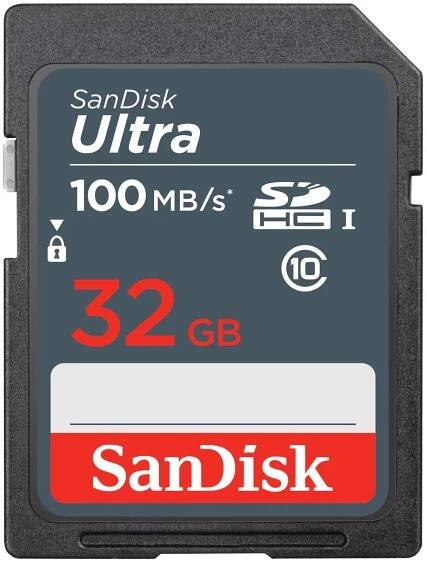 PAMĚŤOVÁ KARTA SANDISK ULTRA SDHC 32GB 100MB/s CLASS 10 FULL HD