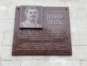 Pamětní deska Josefa Seidla v Kišiněvě