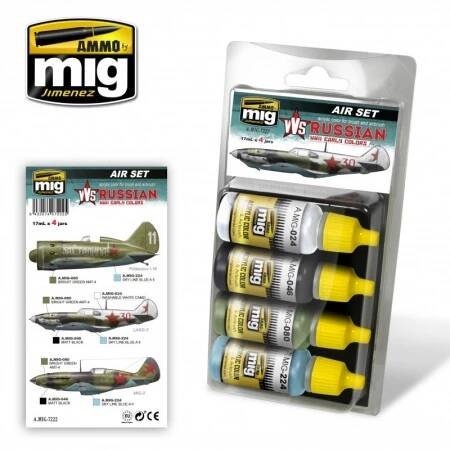 VVS WWII Russian Early Aircraft Colors Set 4x17ml, 085/A.MIG-7222