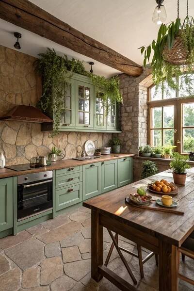 31 Inviting Inspirations For A Natural Kitchen Design Masterpiece with Inviting Earthy Tones in 2025 | Kitchen interior, Rustic kitchen, Natural kitchen design