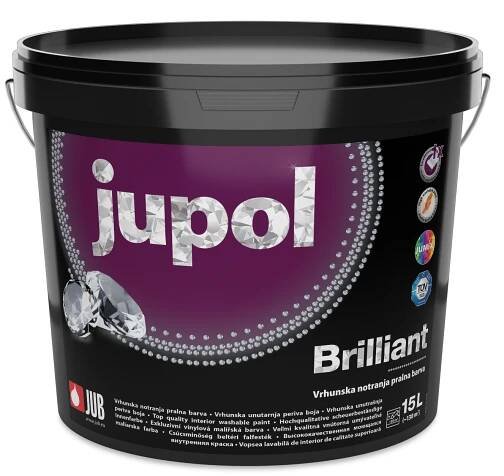 JUB Jupol Brilliant bílá - vinylová malířská barva pro jednovrstvé nanášení