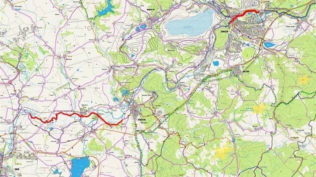 Cyklostezka Ohře - mapa