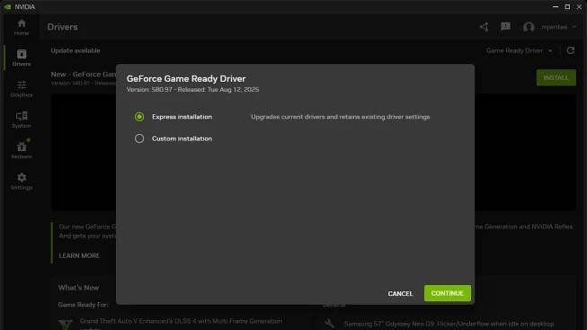 Screenshots showing how to update Nvidia and AMD drivers