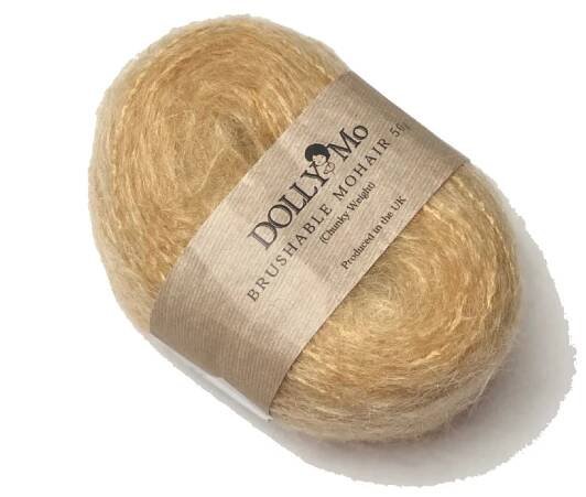 Mohérová příze Brushable Mohair zn. DollyMo - Strawberry blonde