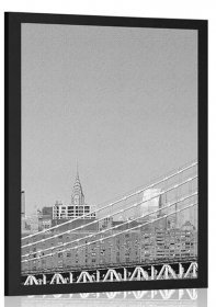 Plakát mrakodrapy v New Yorku v černobílém provedení