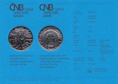 Karta (certifikát) 200 Kč 2001 Vydání jednotné Ev.měny