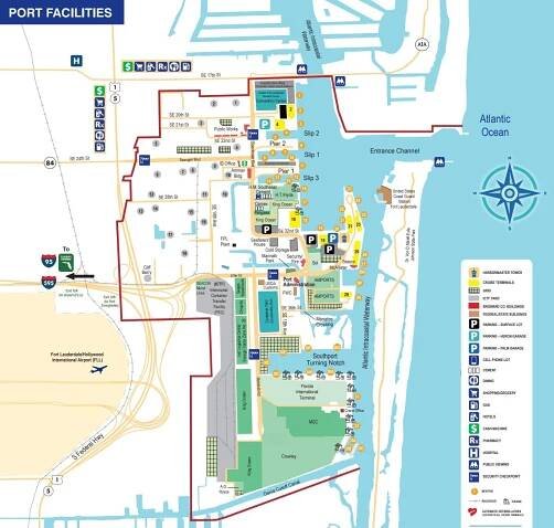 Map of Port Everglades