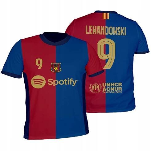 LEWANDOWSKI TRIČKO BARCELONA PRO DĚTI FOTBALOVÉ sportovní TRIČKO 140