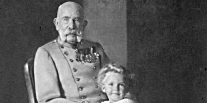 František Josef I. s malým arcivévodou Otou