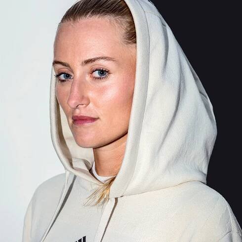 Woman wearing Stella McCartney hoodie
