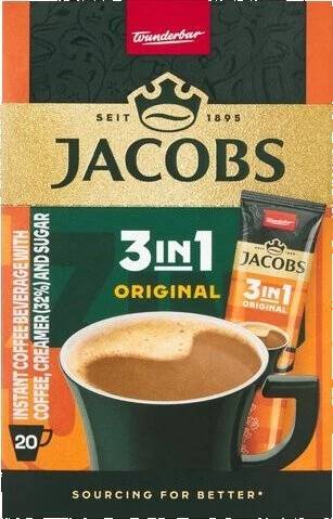 Jacobs Original 3v1 instantní 20x 12,6 g od 95 Kč