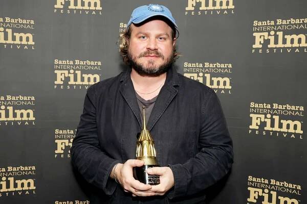 Honoree Brady Corbet poses with the Outstanding Directors of the Year Award during the 40th Santa Barbara International Film Festival at The Arlington Theatre on February 10, 2025 in Santa Barbara, California