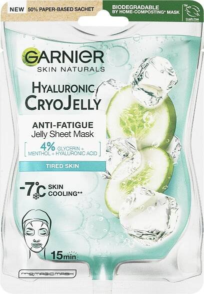 Garnier Cryo Jelly textilná pleťová maska s chladivým efektom -7 °C, 27 g 1×27 g, pleťová maska