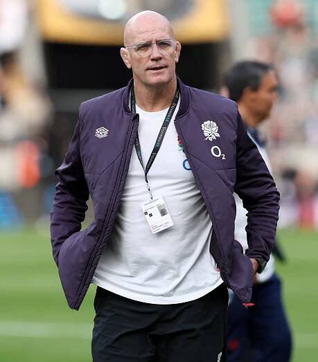 John Mitchell, England's head coach, at a rugby match.