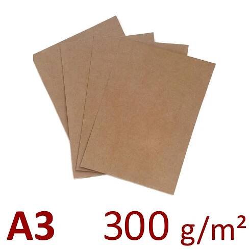 Tvrdý kreativní kraftový papír A3 gramáž 300 g/m2 [1 ks]