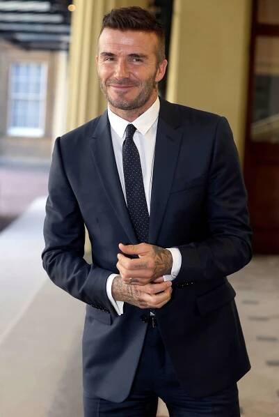 David Beckham at Queen's Young Leaders Awards Ceremony in London in 2018