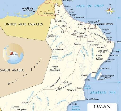 Political Map of Oman