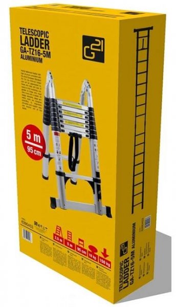 G21 Teleskopický žebřík GA-TZ16-5M štafle/žebřík 6390453