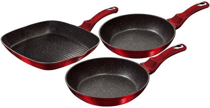 BerlingerHaus Pánev s odnímatelnou rukojetí Burgundy Metallic Line 24 cm