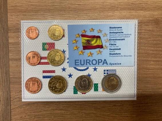 Sada oběžných Euromincí Španělsko (centy, Eura) - 2003