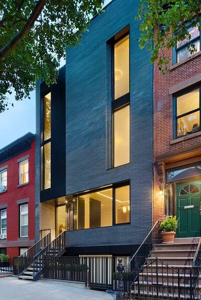 Modern Brooklyn townhouse exterior